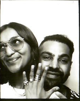 Showing off the ring